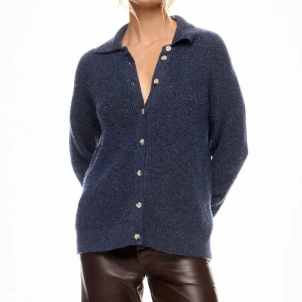 Central Park West Millie Oversized Sweater Polo, S